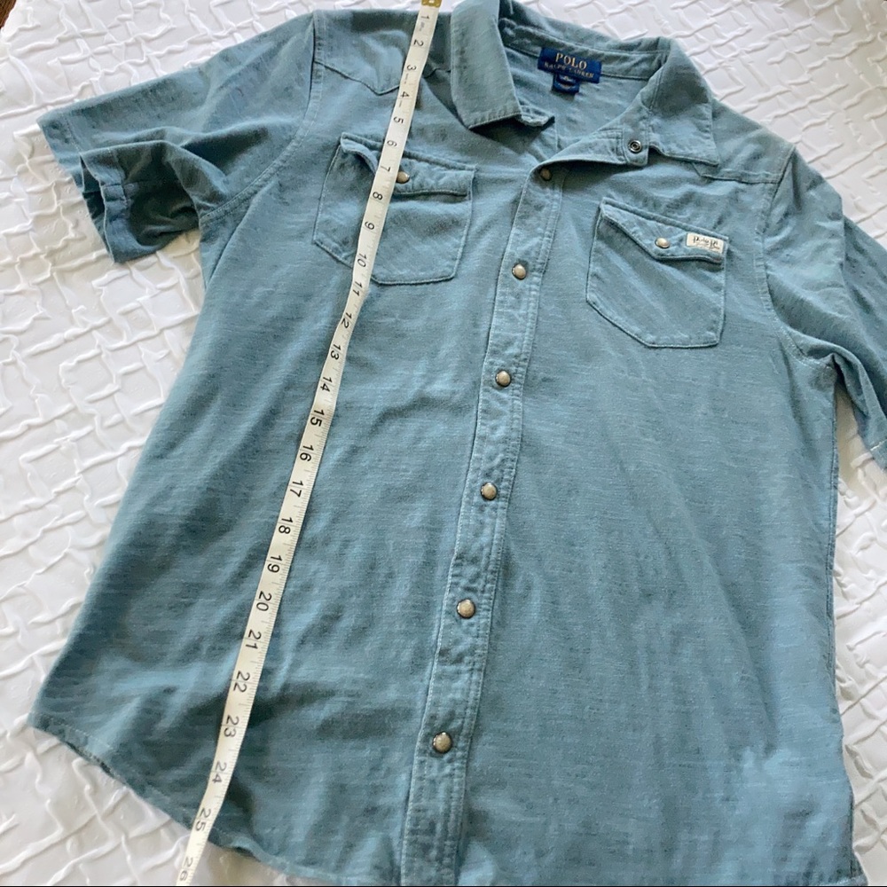 Ralph Lauren Blue Boys knit polo shirt XL 18/20 - Picture 4 of 9